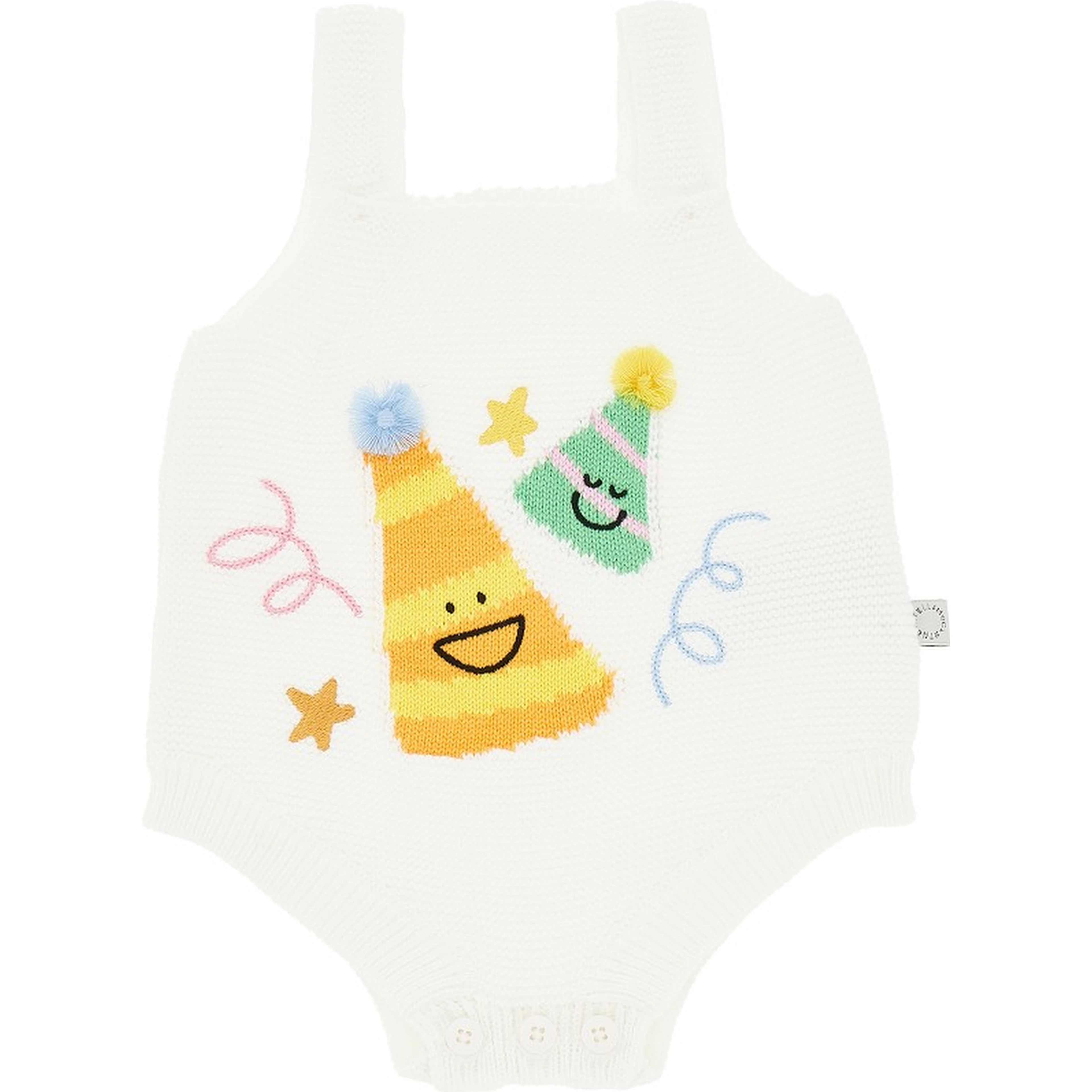 Party intarsia cotton bodysuit