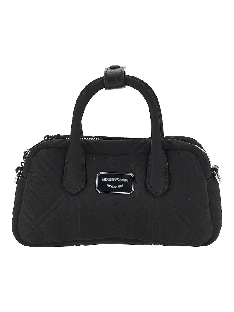 Embossed nylon mini bowling bag
