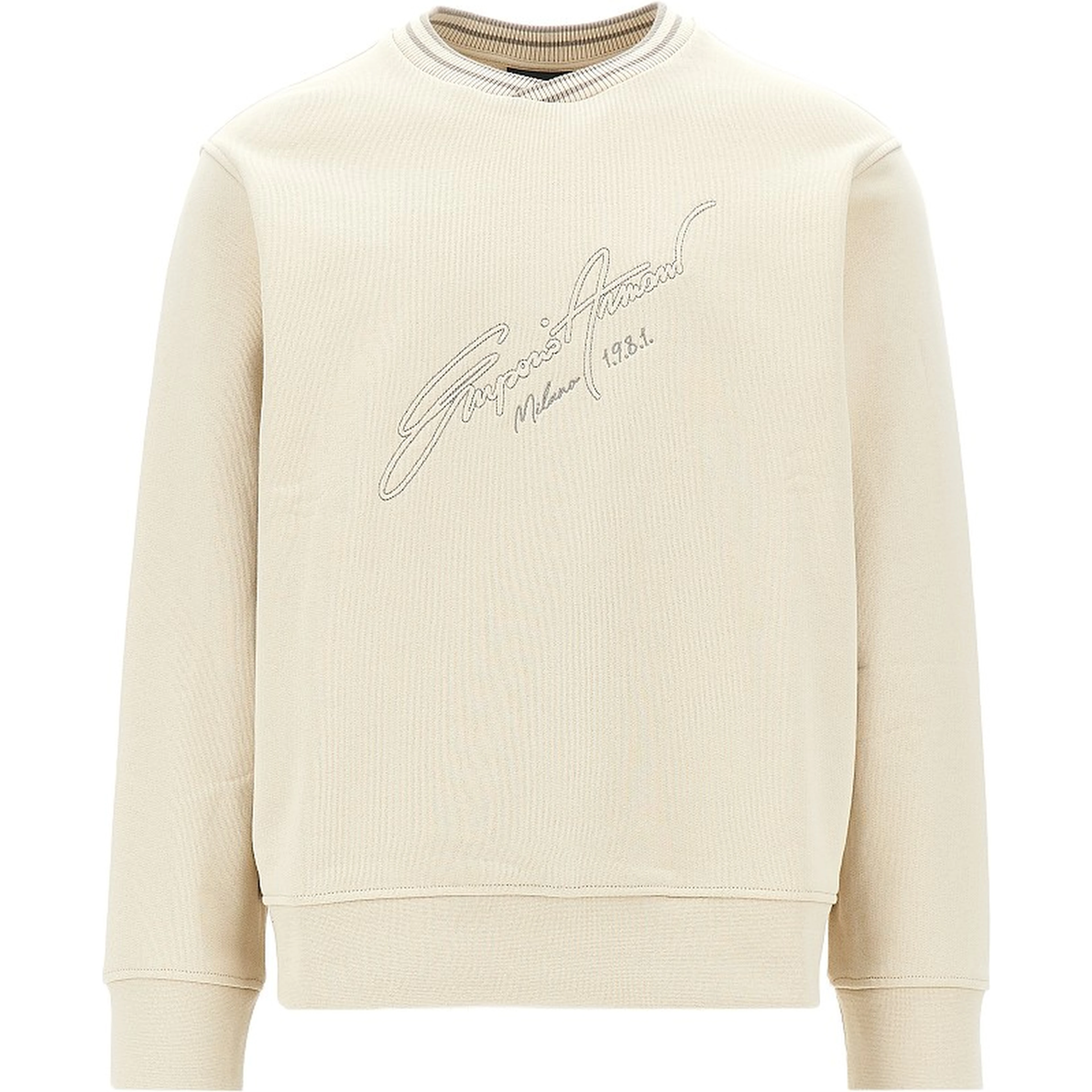 Logo embroidery crewneck sweatshirt