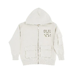 Full-zip hoodie with cargo pockets