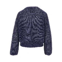 Openworked cashmere blend sweater