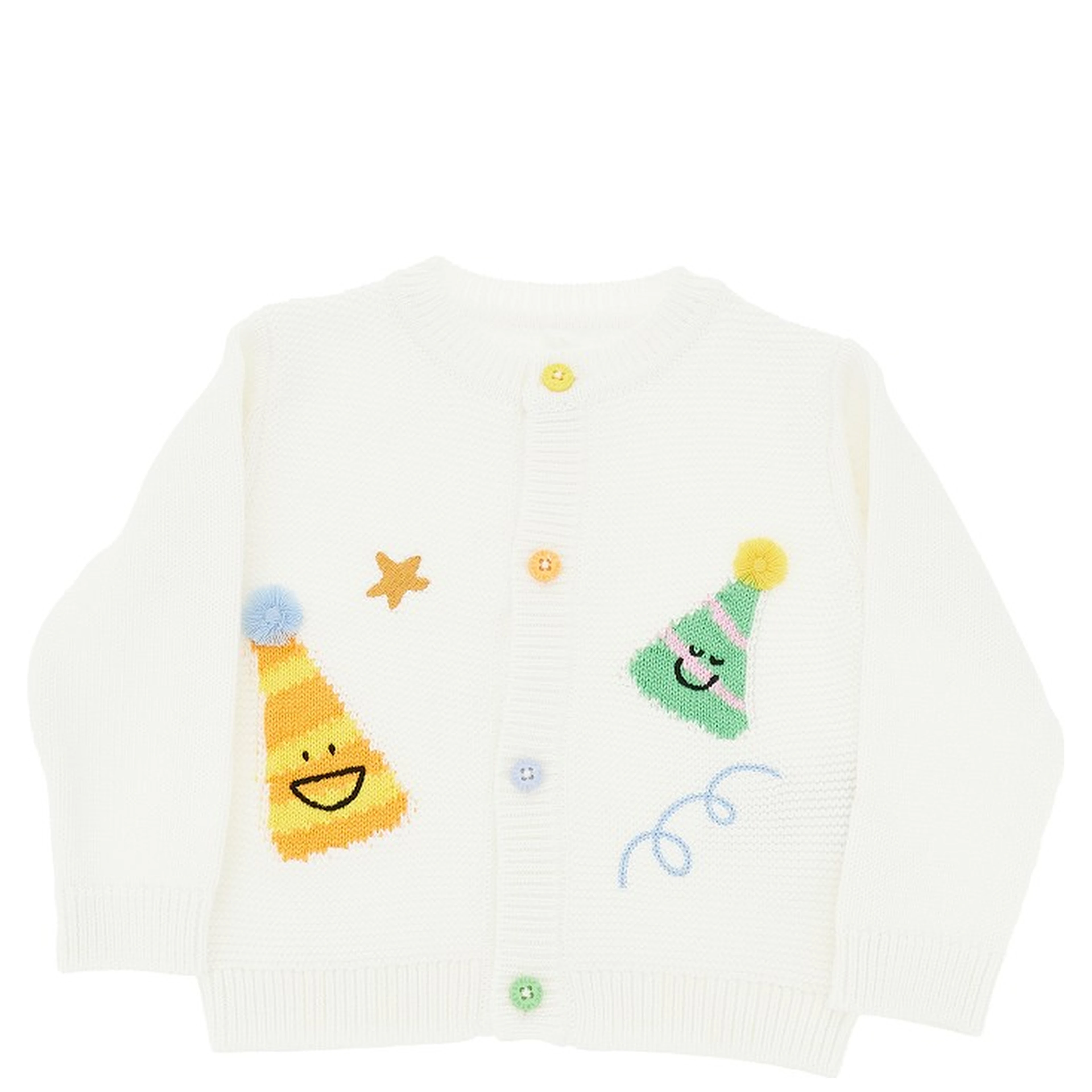 Party intarsia cotton cardigan