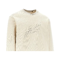Logo embroidery crewneck sweatshirt