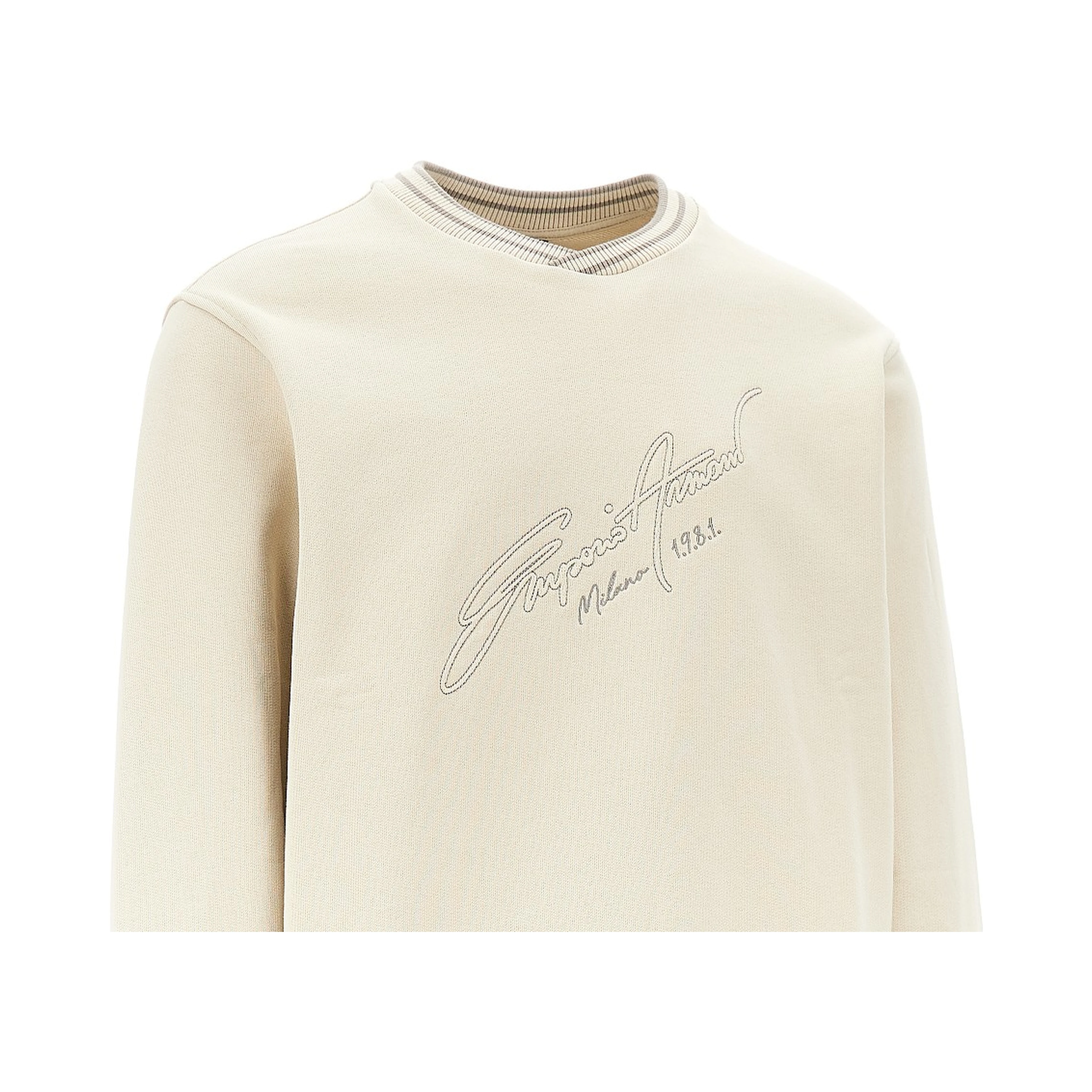 Logo embroidery crewneck sweatshirt
