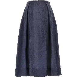 Tecno creponne midi skirt