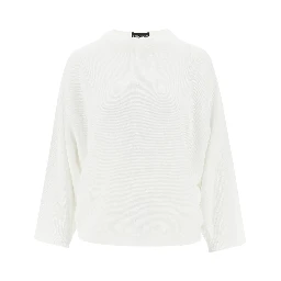 Knitted top with batwing sleeves