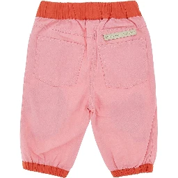 Cotton pants with floral patch
