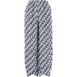 Linen-blend gauze pants