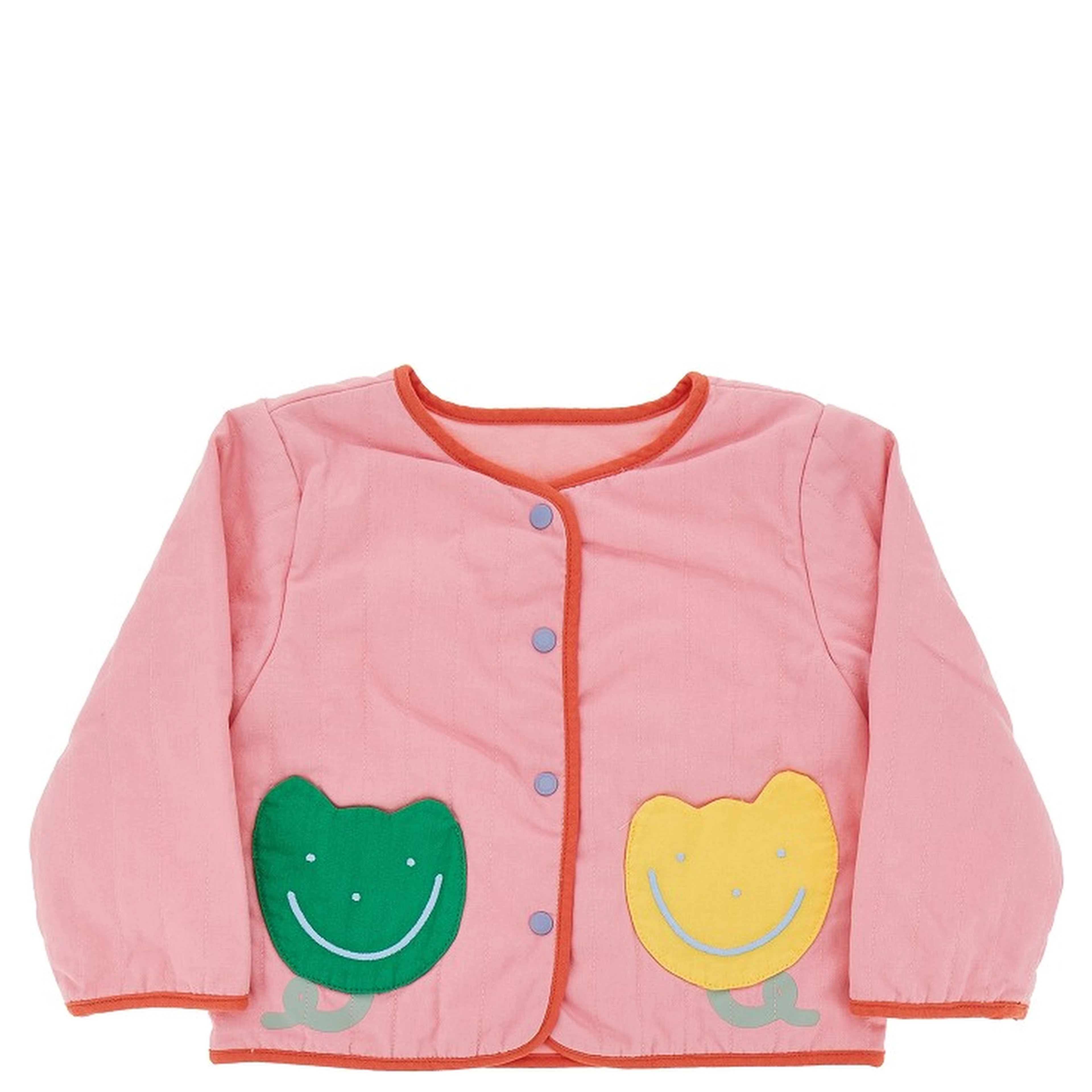 Cotton jacket with flower pockets