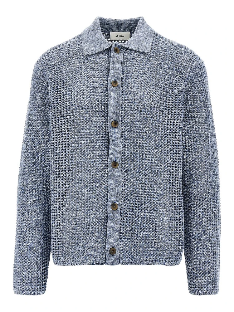 'Gerald' net knit shirt