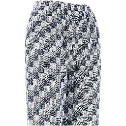 Linen-blend gauze pants