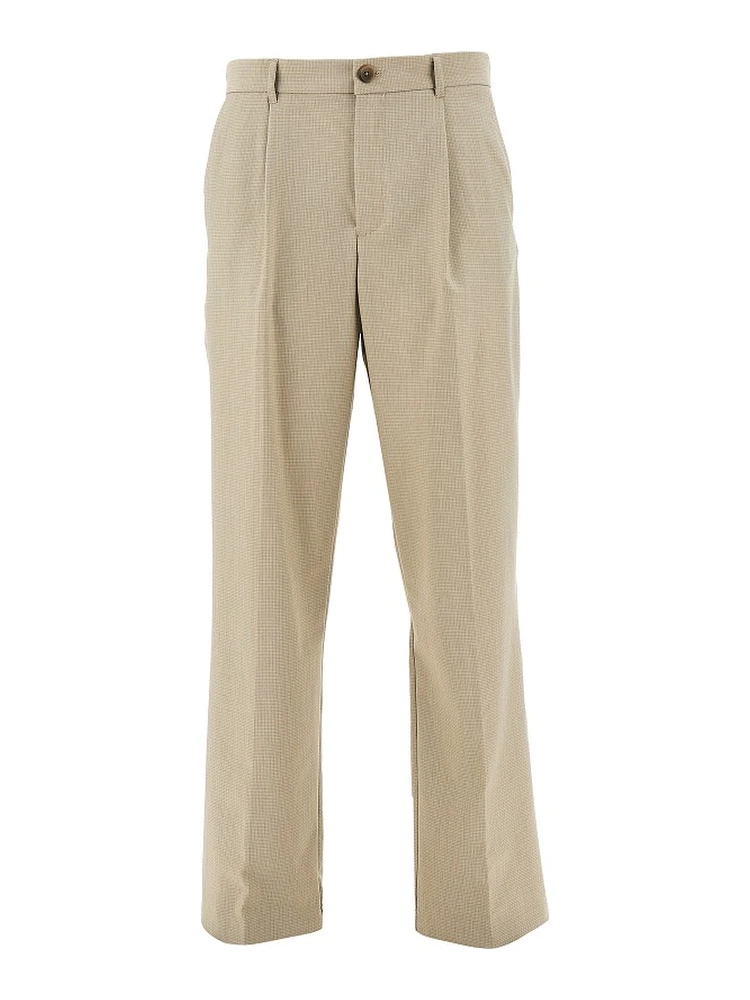 'Reece' mini check viscose-blend pants