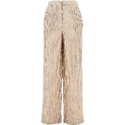 Textured lurex taffetà pants