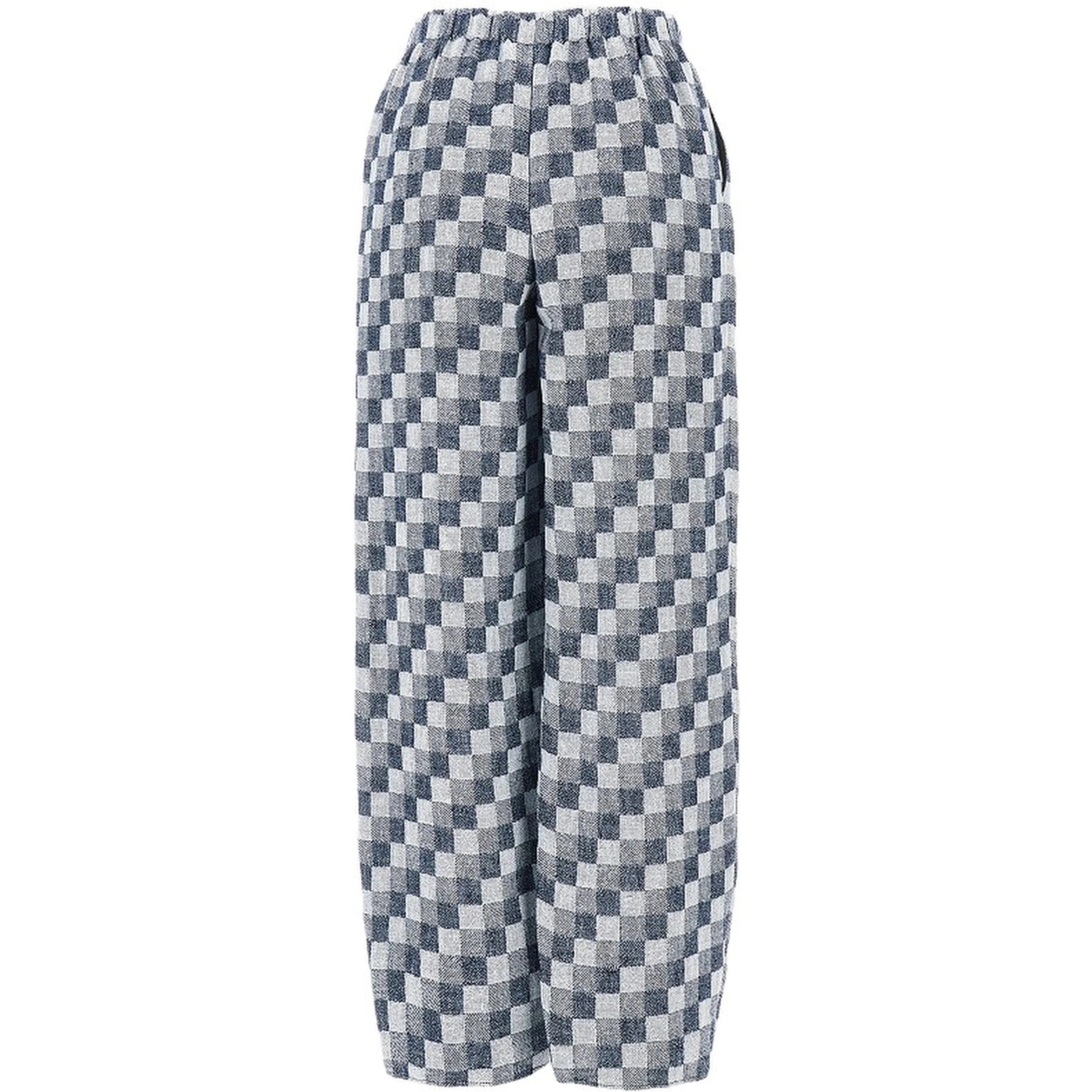 Linen-blend gauze pants