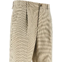 'Reece' mini check viscose-blend pants