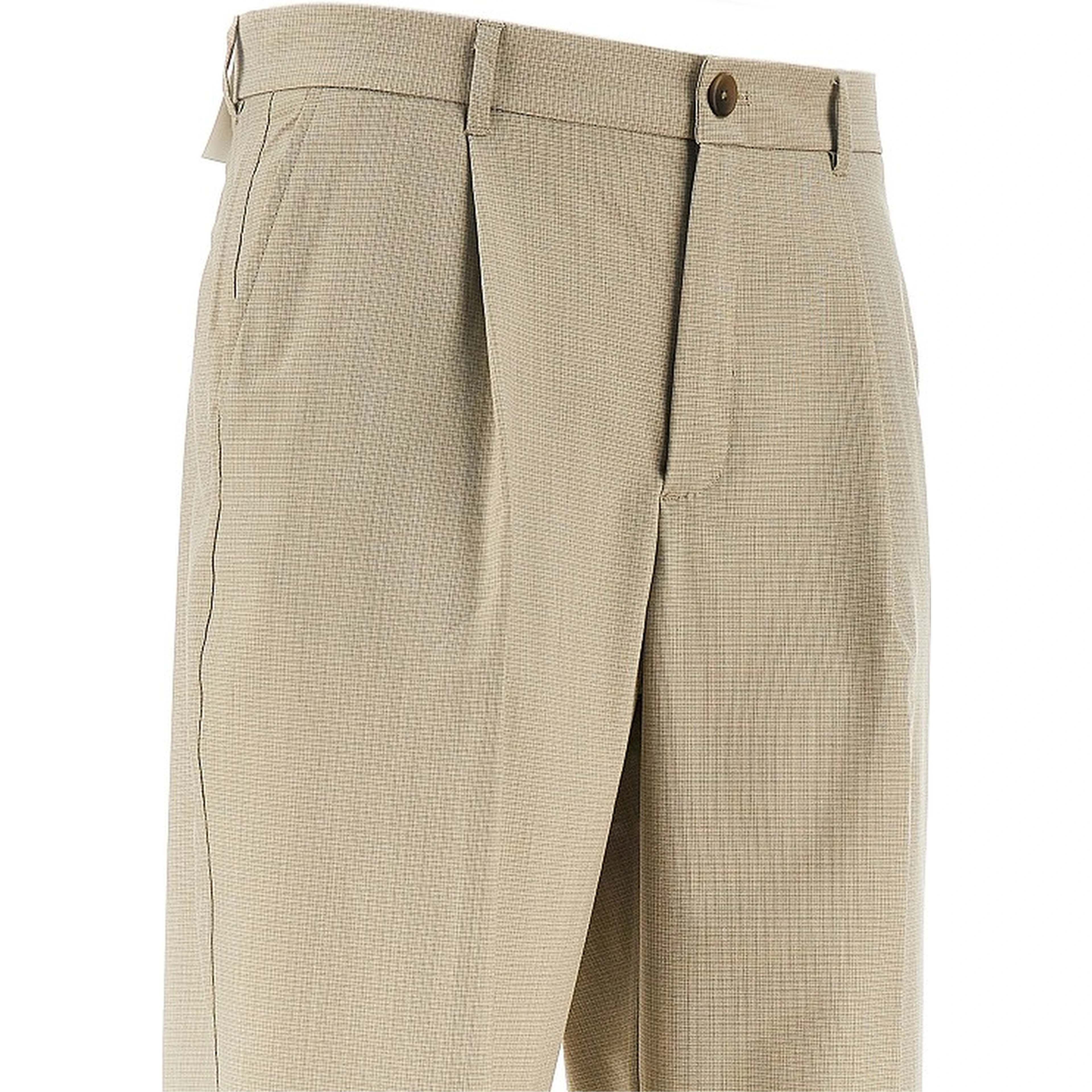 'Reece' mini check viscose-blend pants