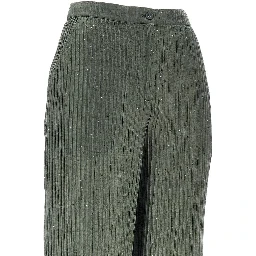 Textured lurex taffetà pants