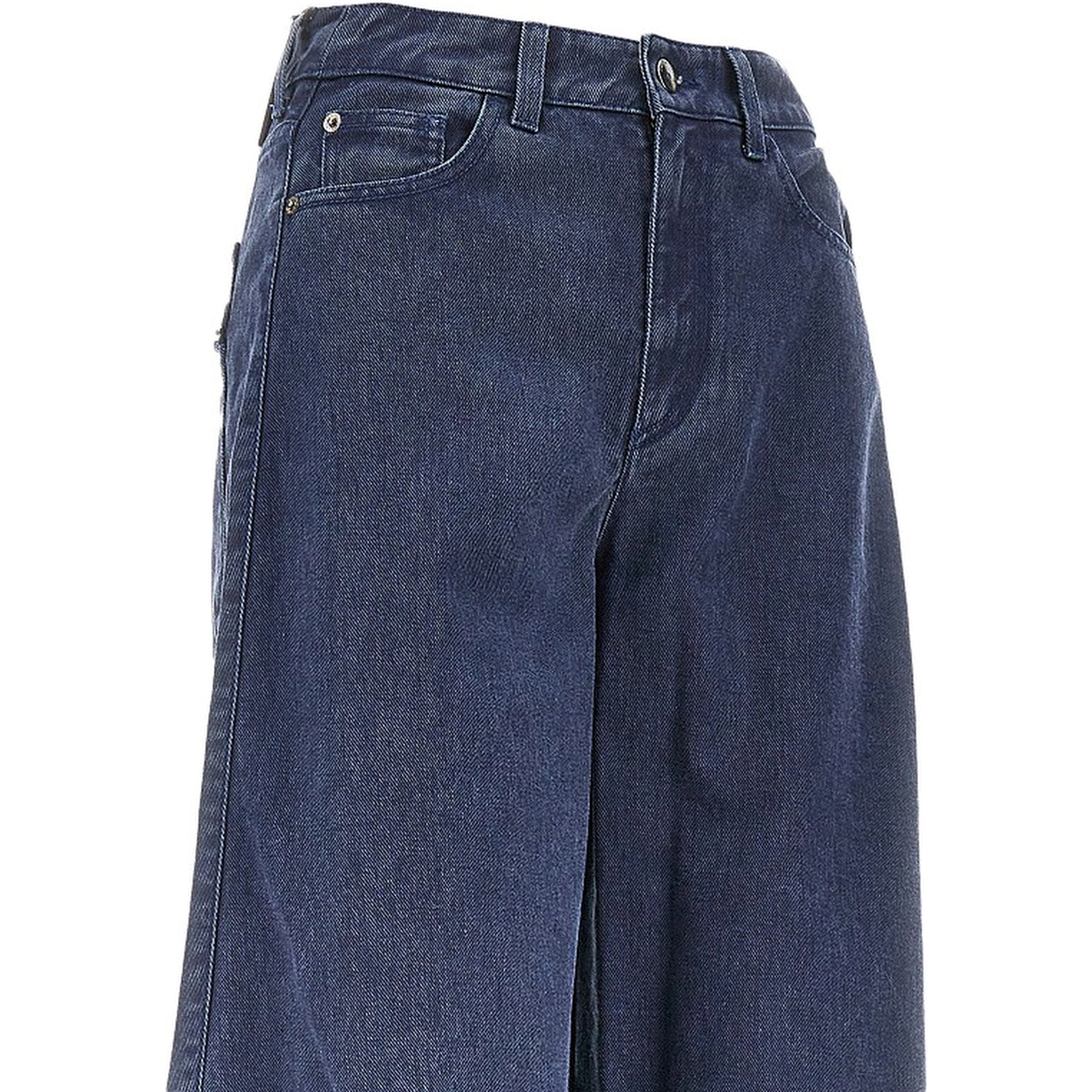Wide leg denim pants