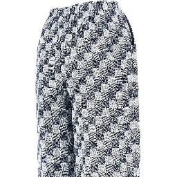 Linen-blend gauze pants