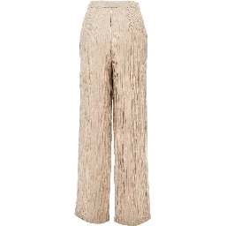 Textured lurex taffetà pants