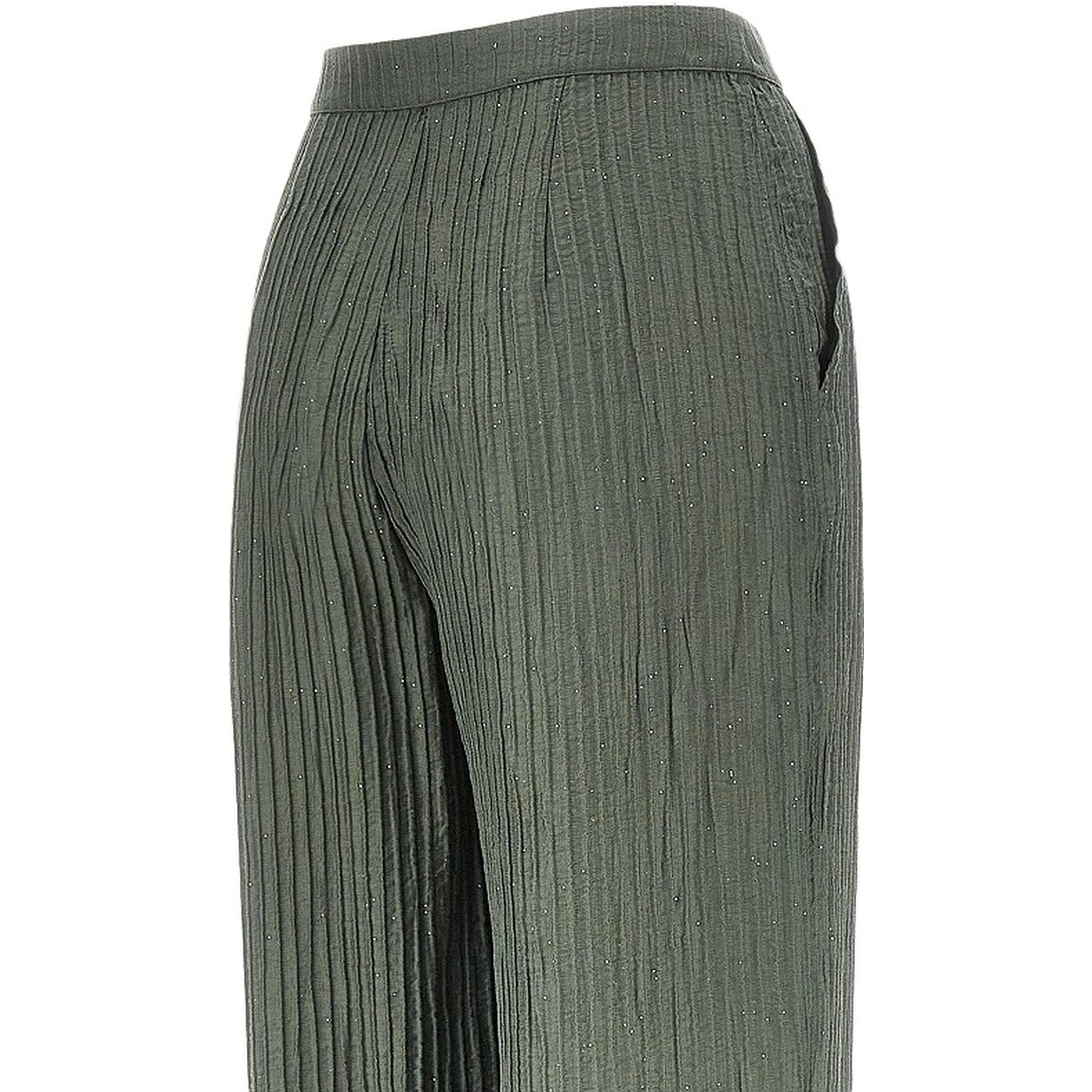 Textured lurex taffetà pants