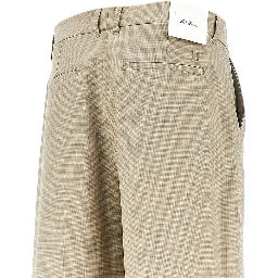'Reece' mini check viscose-blend pants