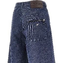 Wide leg denim pants