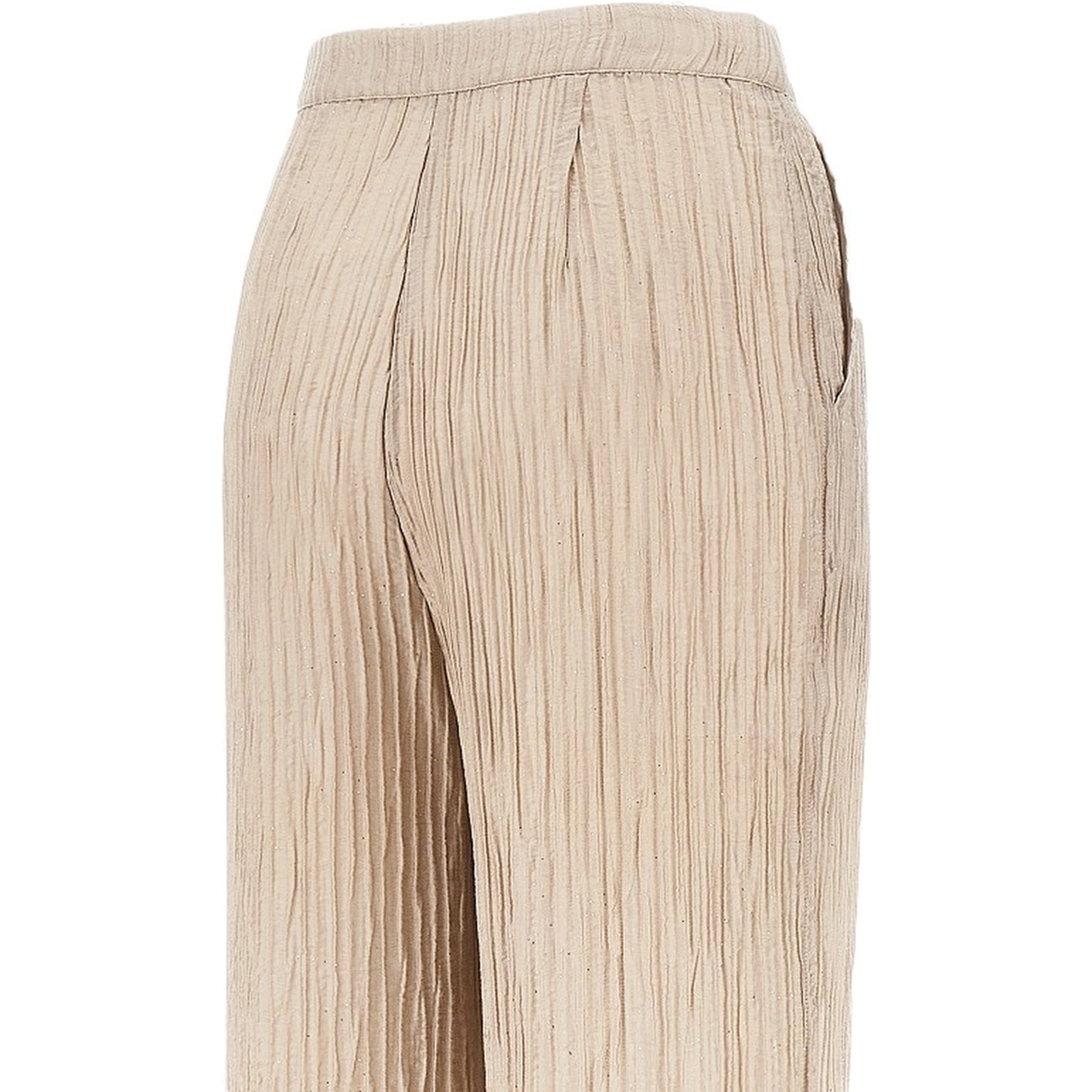 Textured lurex taffetà pants