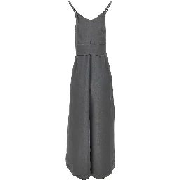 Twill long dress with belt