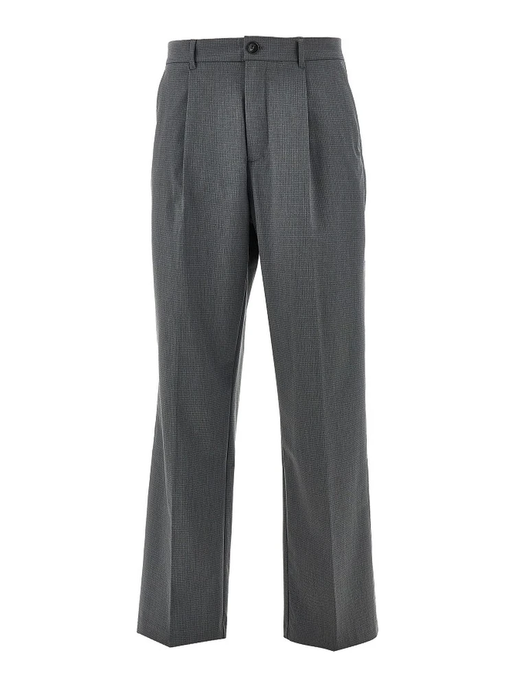 'Reece' mini check viscose-blend pants