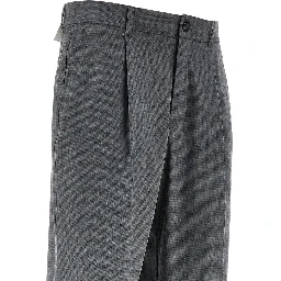 'Reece' mini check viscose-blend pants
