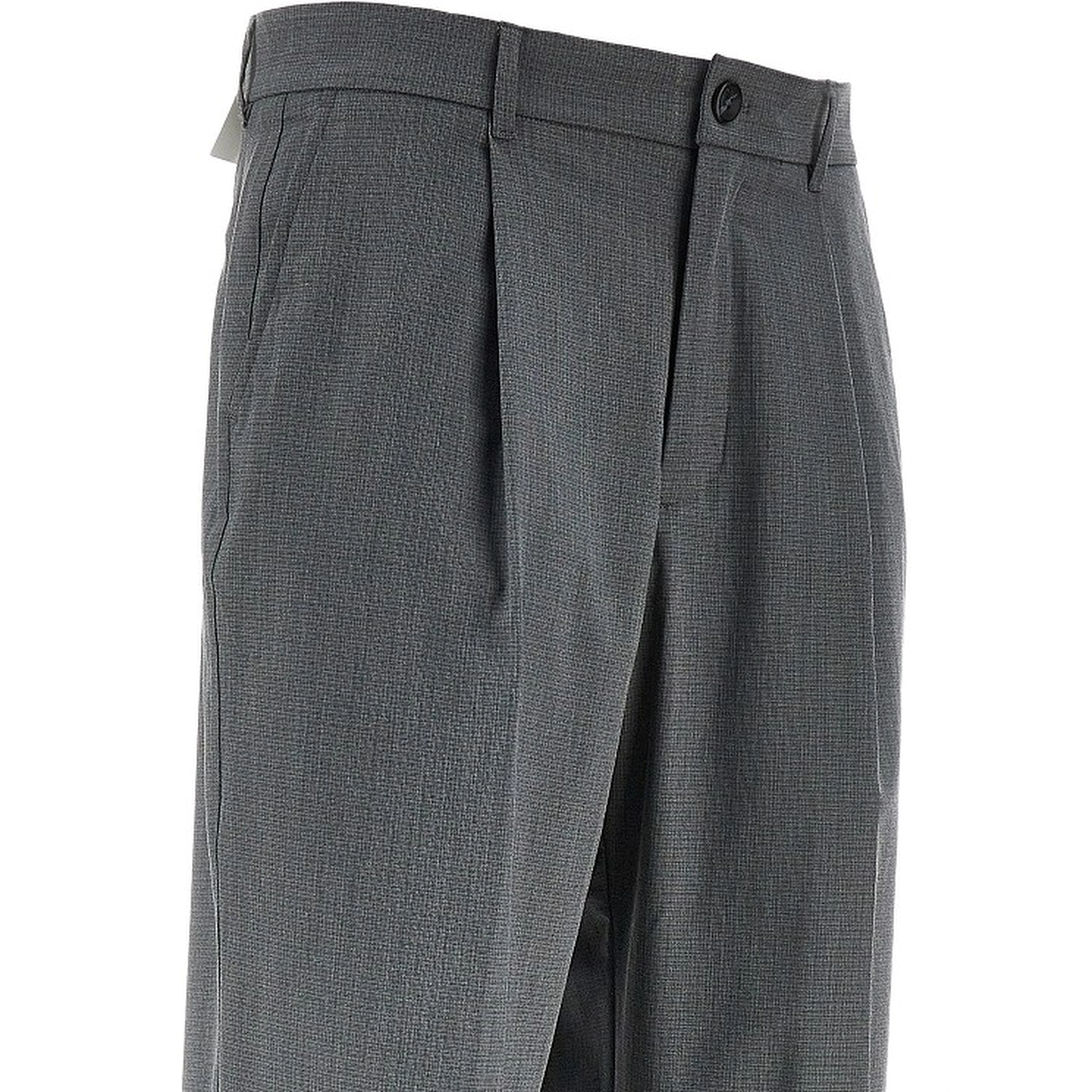 'Reece' mini check viscose-blend pants