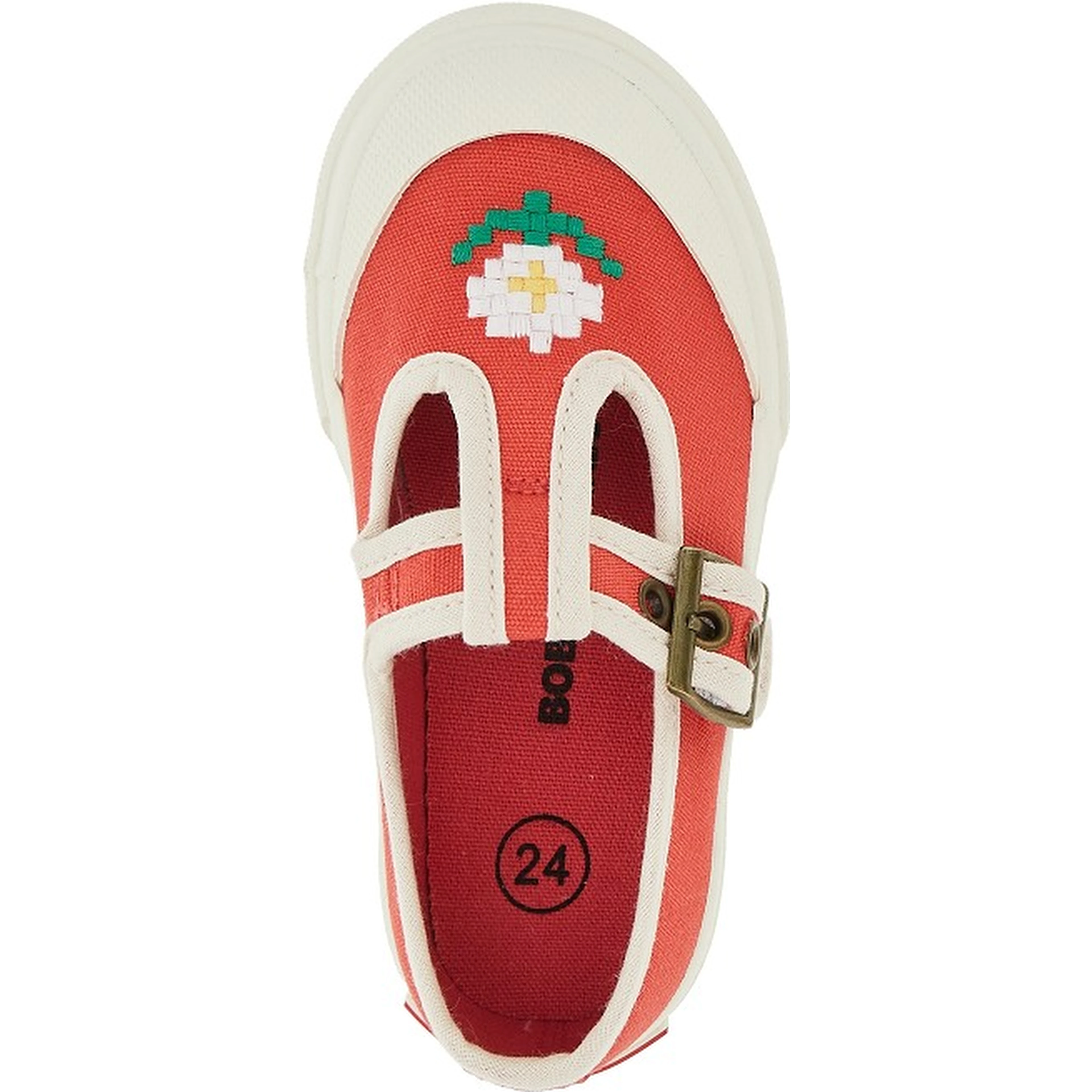 Pixel Daisy embroidery cotton shoes
