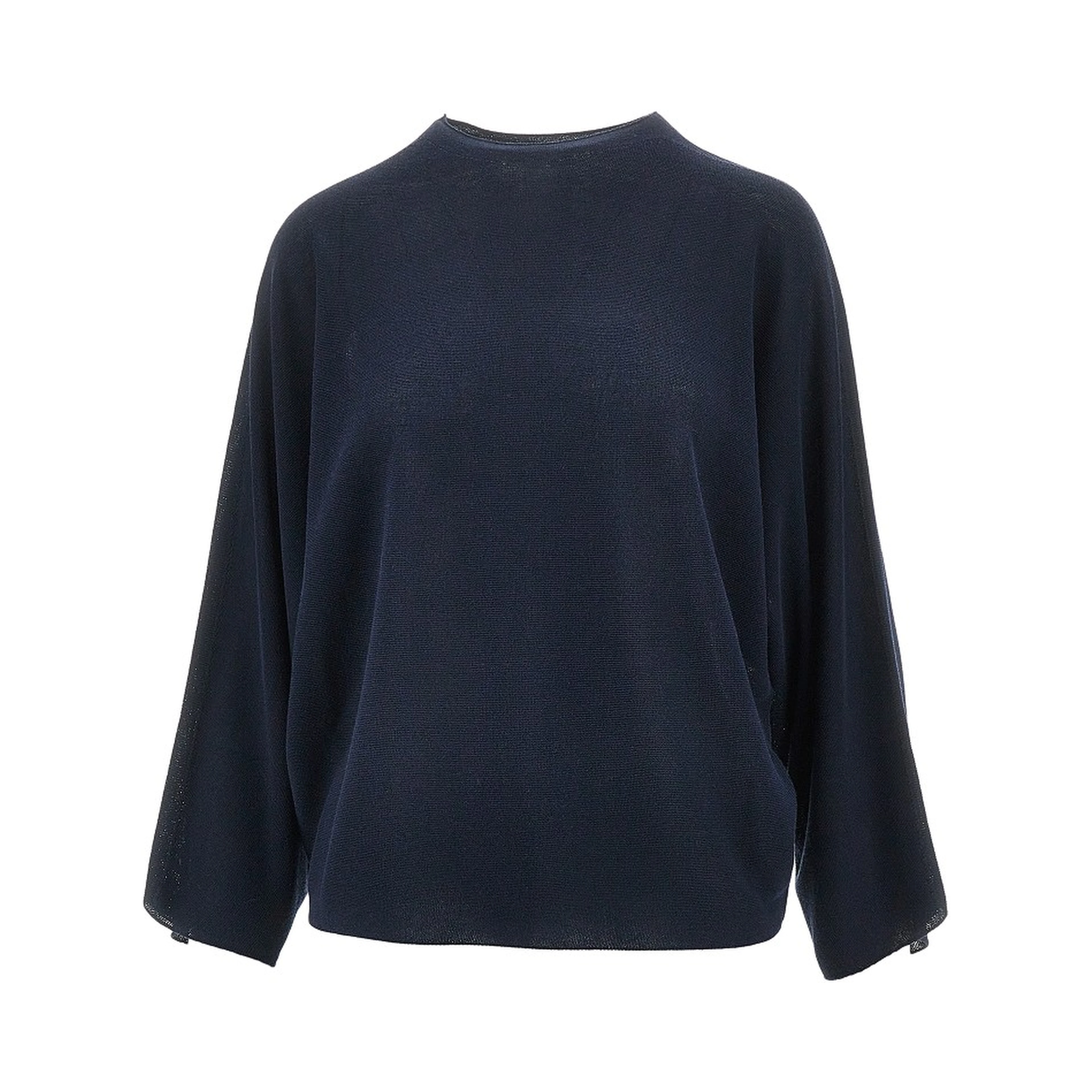 Knitted top with batwing sleeves