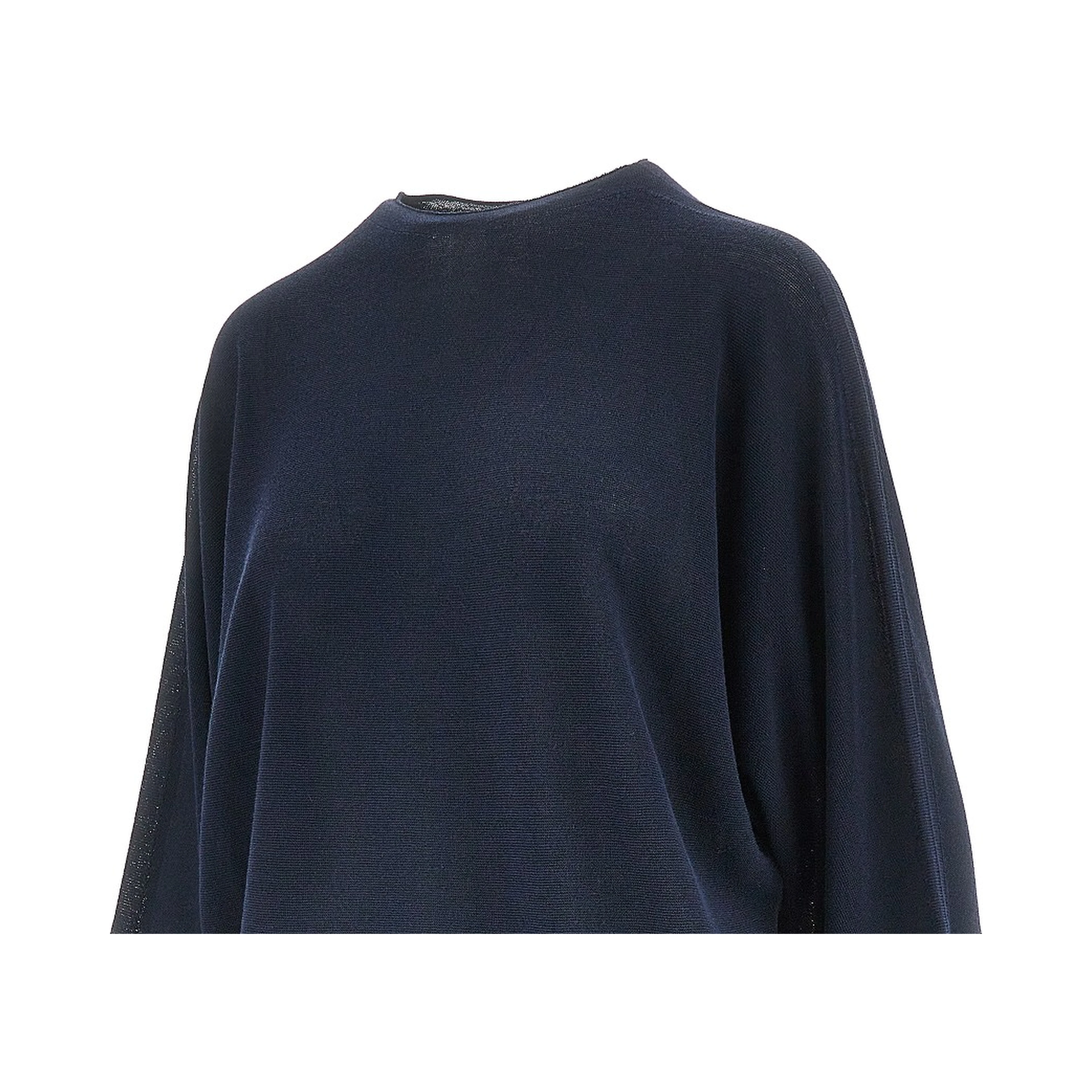 Knitted top with batwing sleeves