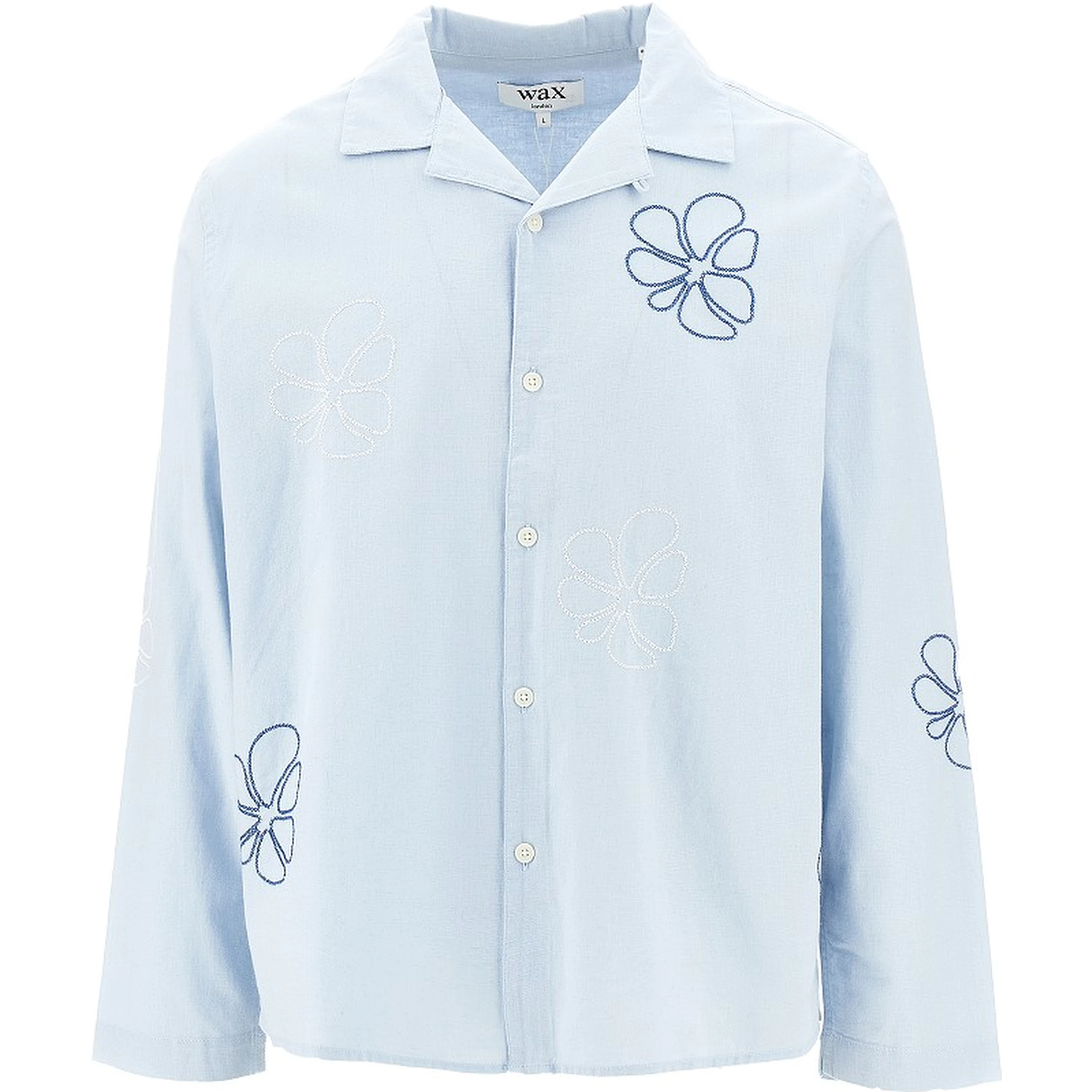 'Corey' embroidered cotton and linen shirt