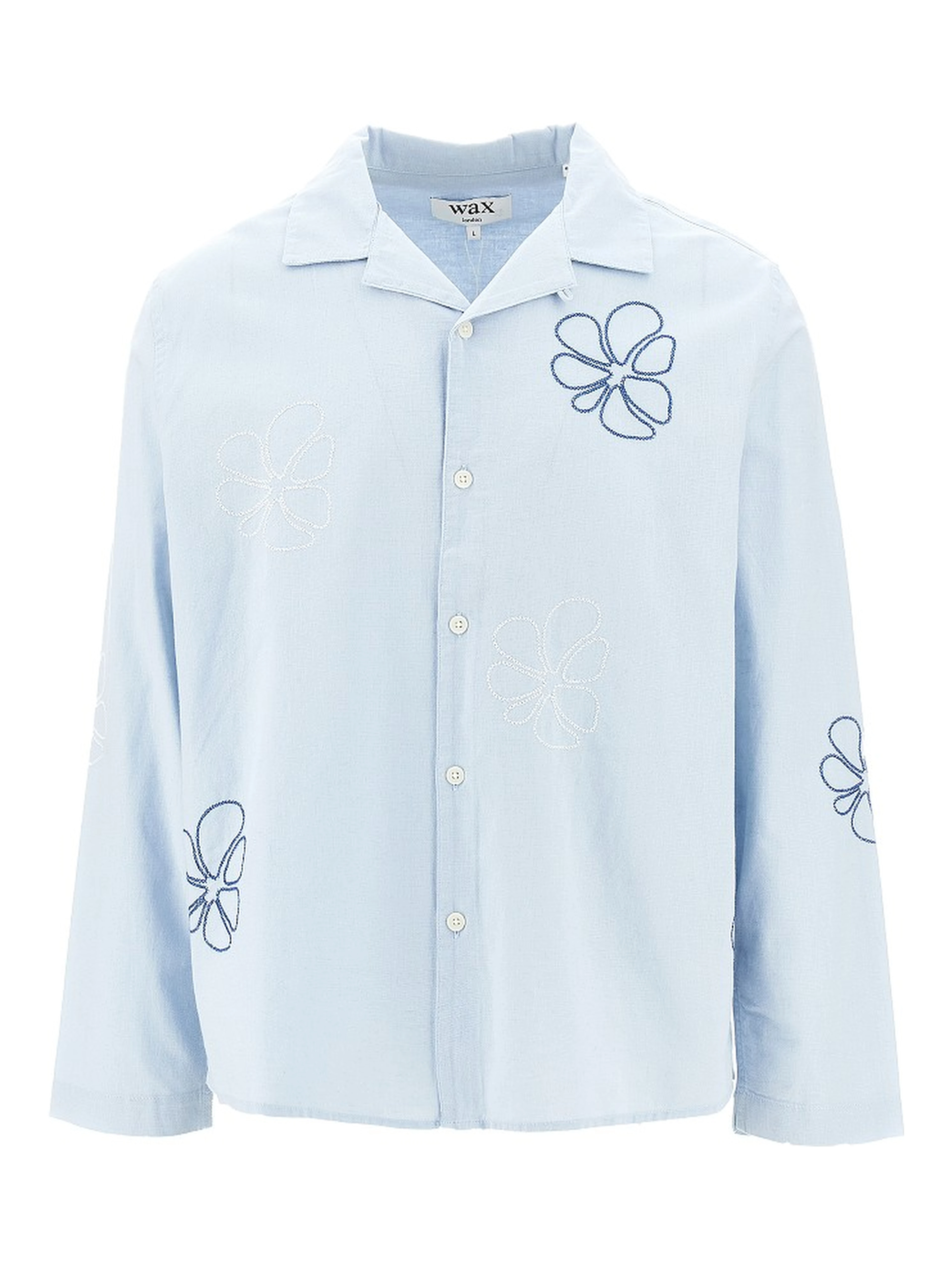 'Corey' embroidered cotton and linen shirt