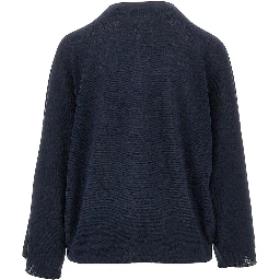 Knitted top with batwing sleeves