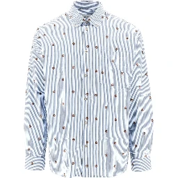 'Kolton' basket motif shirt