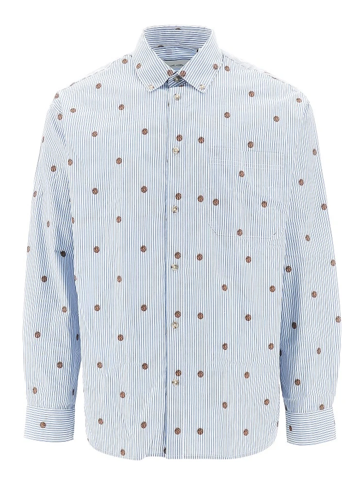 'Kolton' basket motif shirt