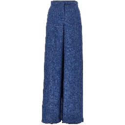 Chambray wide leg pants