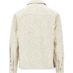 'Aldred' linen and cotton overshirt