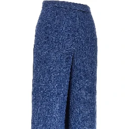 Chambray wide leg pants
