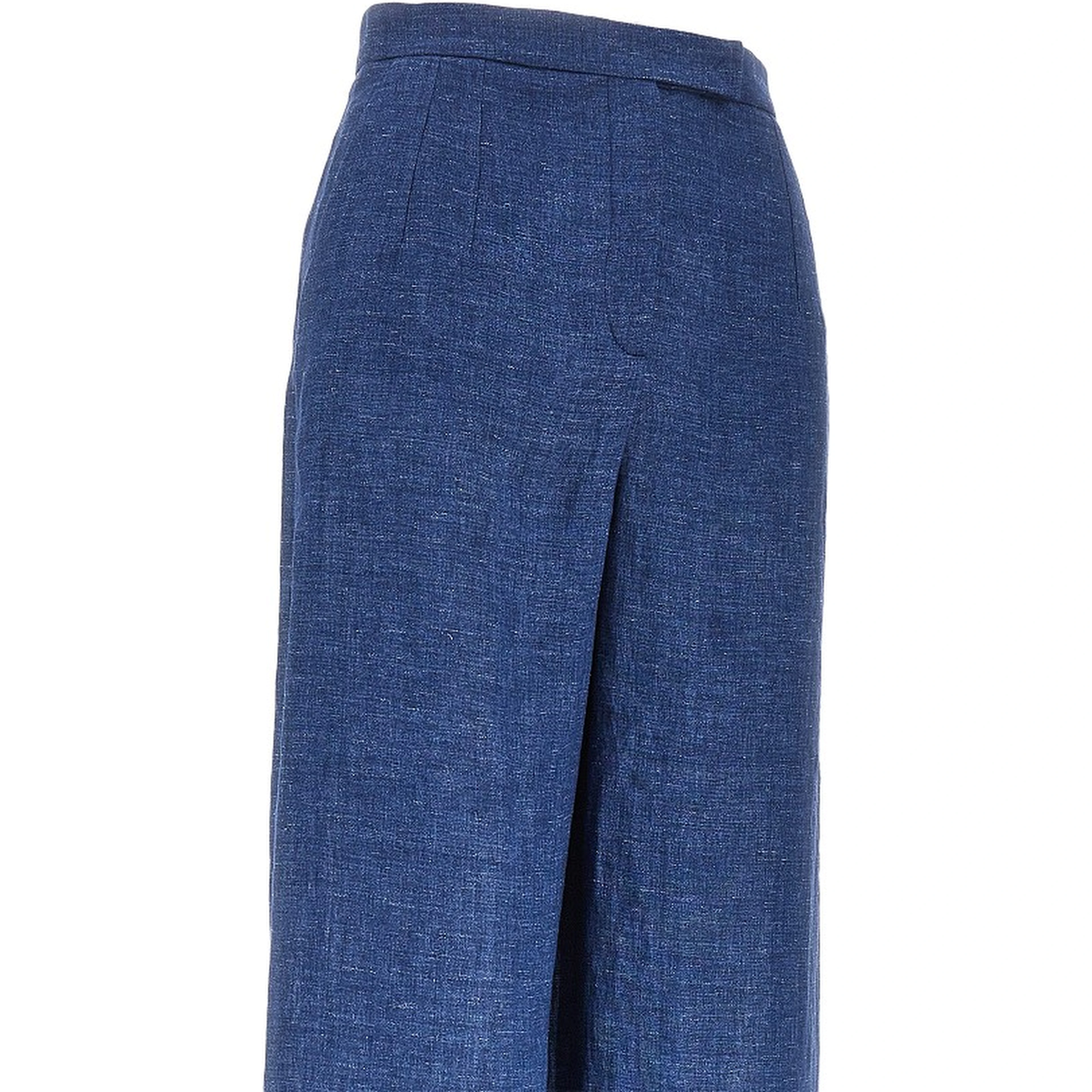 Chambray wide leg pants
