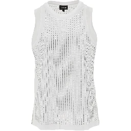 Strass-embellished jersey top