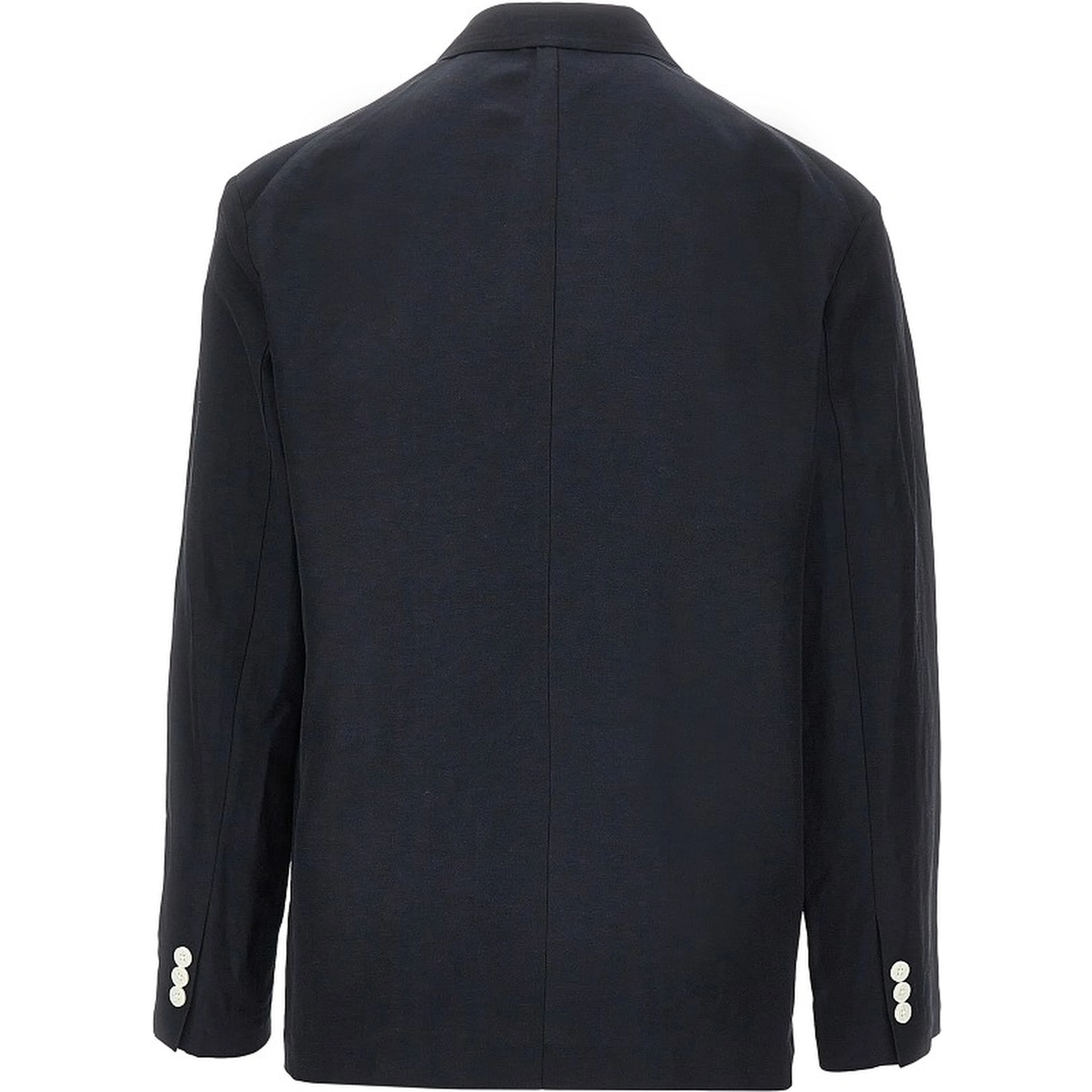 Linen-blend double-breasted jacket