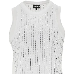 Strass-embellished jersey top
