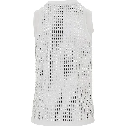 Strass-embellished jersey top