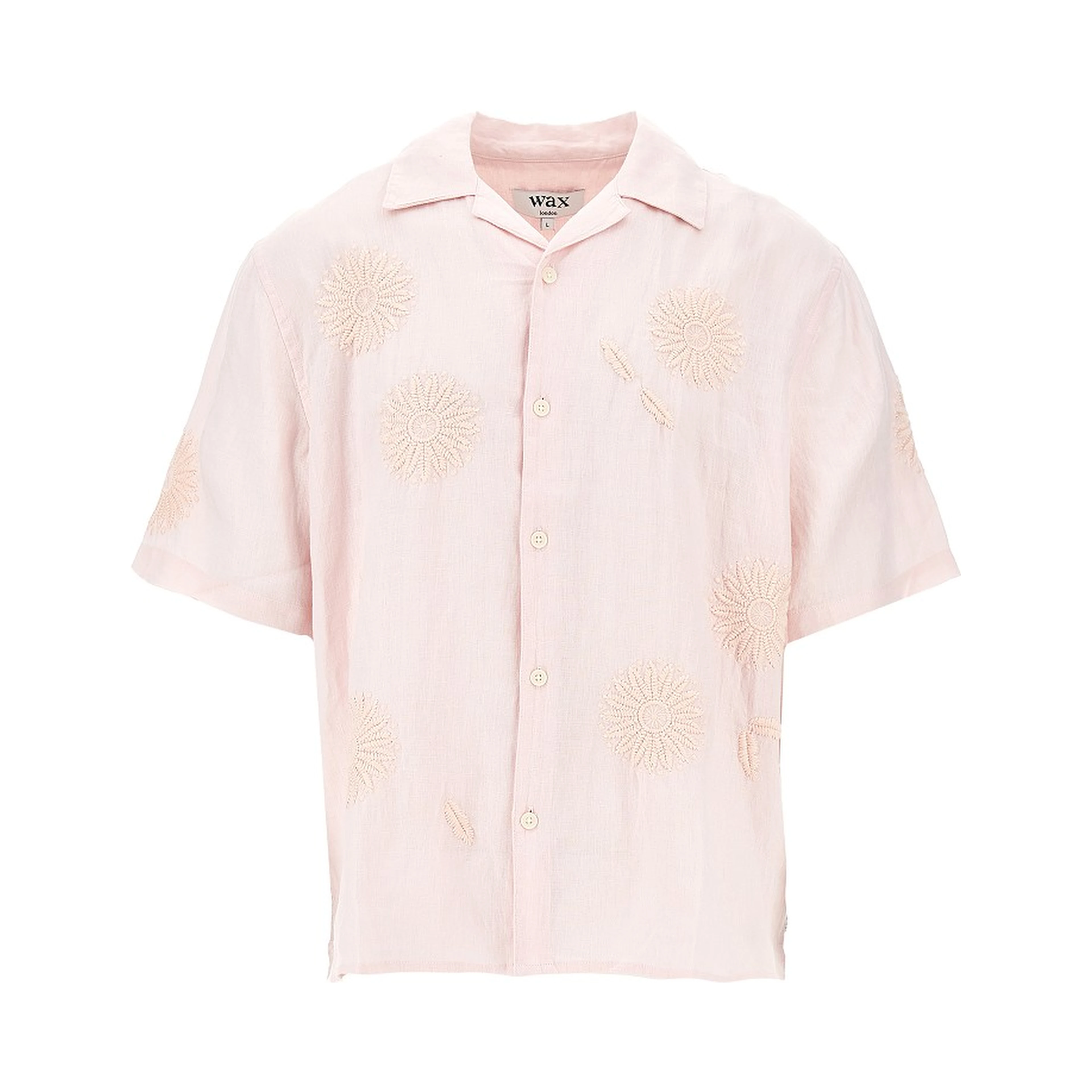'Didcot' embroidered flowers linen shirt
