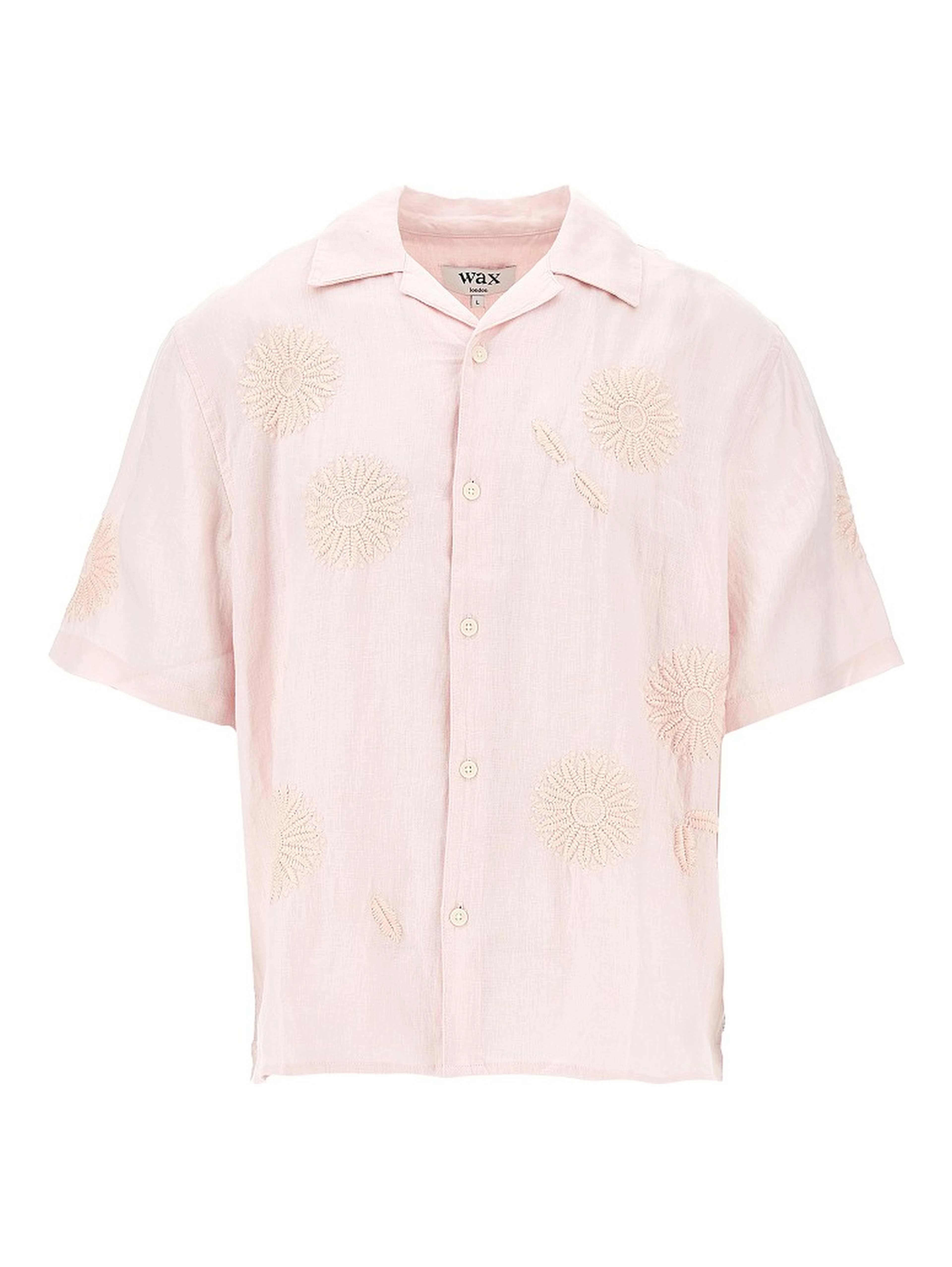 'Didcot' embroidered flowers linen shirt